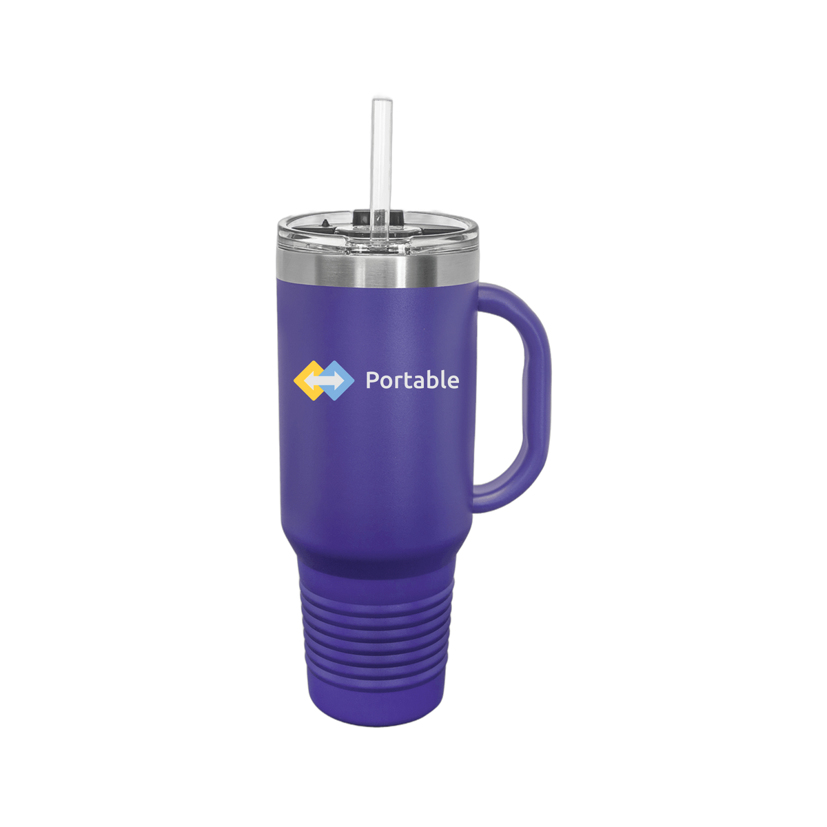 portable-travel-mug-40oz-uv-drinkwarefront-40ozTravelMug-purple-flat-front