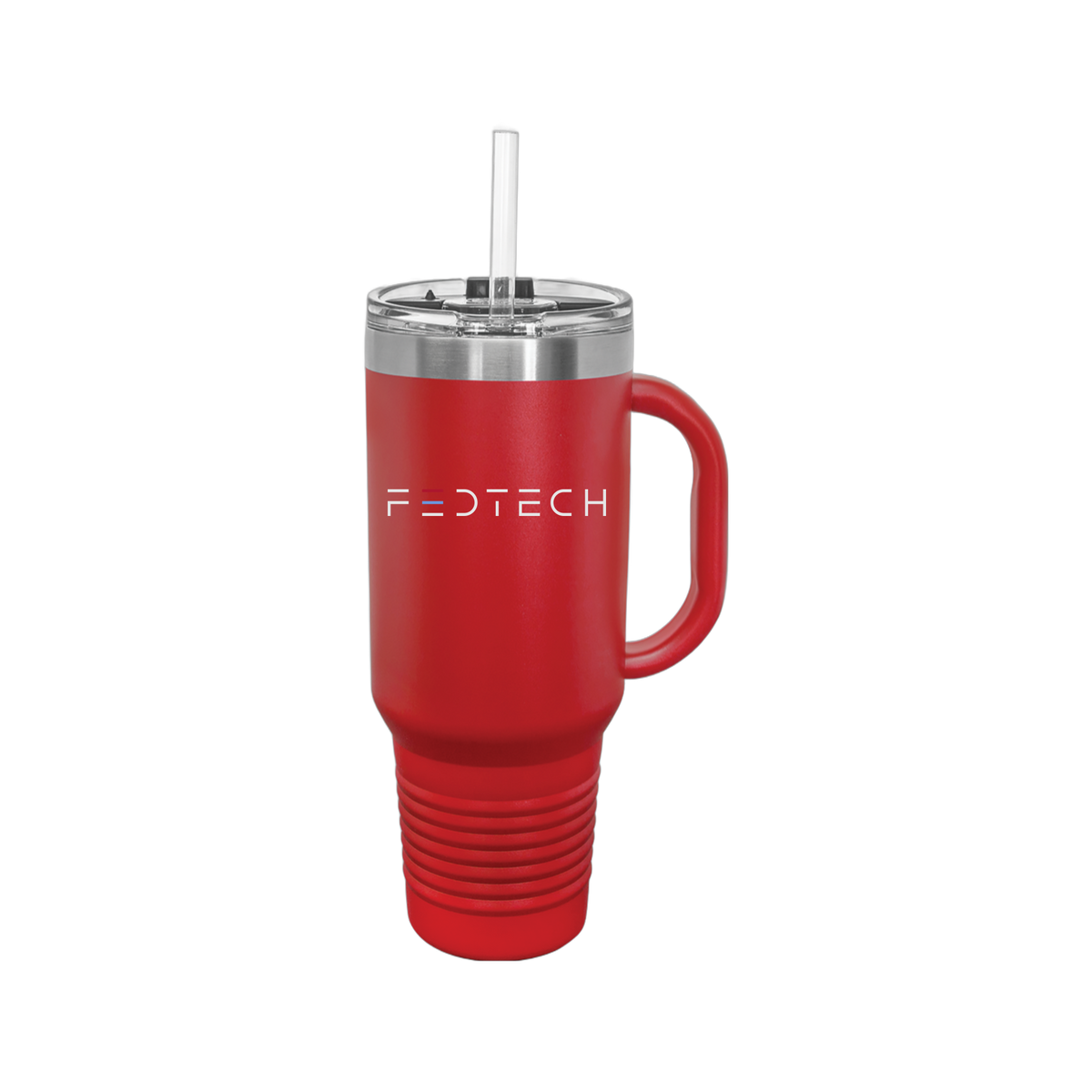 fedtech-travel-mug-40oz-uv-drinkwarefront-40ozTravelMug-red-flat-front