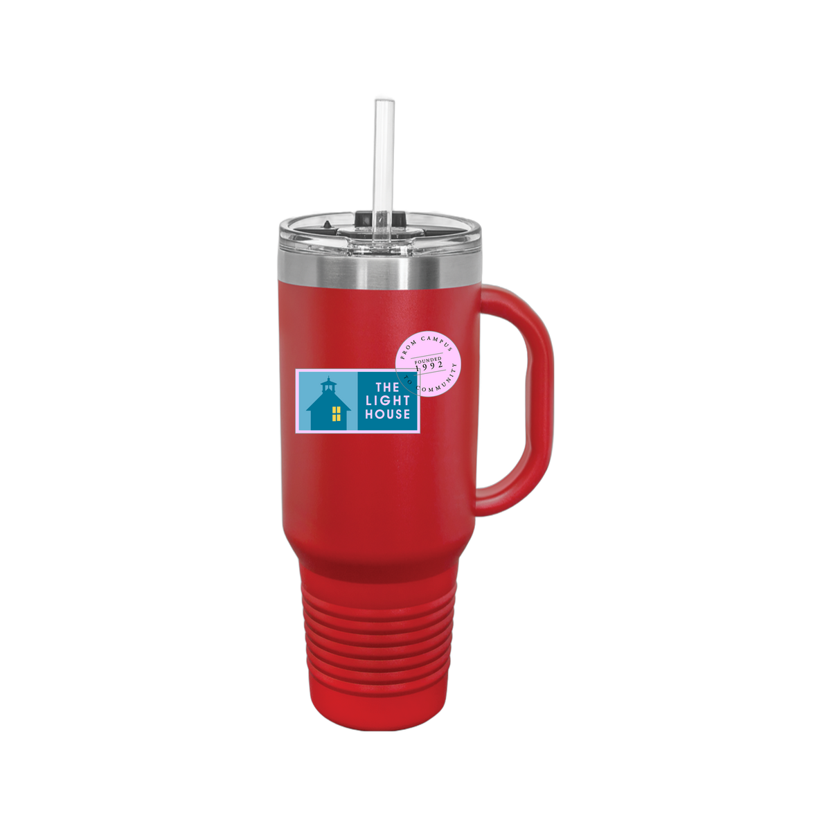 lhcampus-travel-mug-40oz-uv-drinkwarefront-40ozTravelMug-red-flat-front