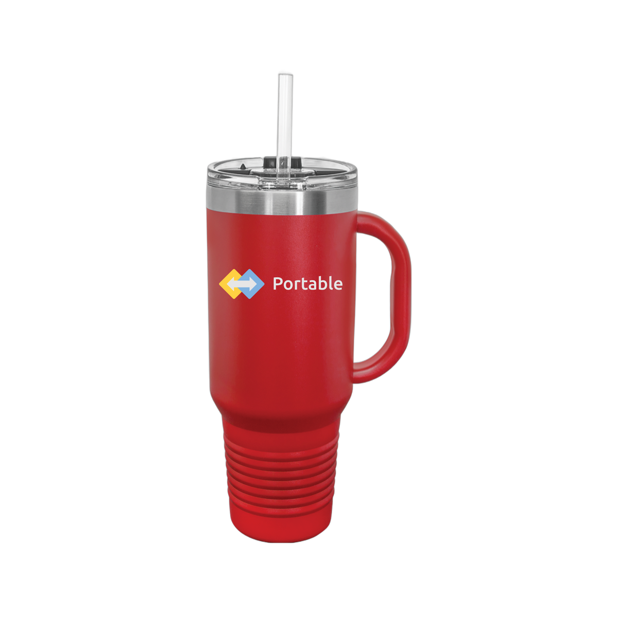 portable-travel-mug-40oz-uv-drinkwarefront-40ozTravelMug-red-flat-front