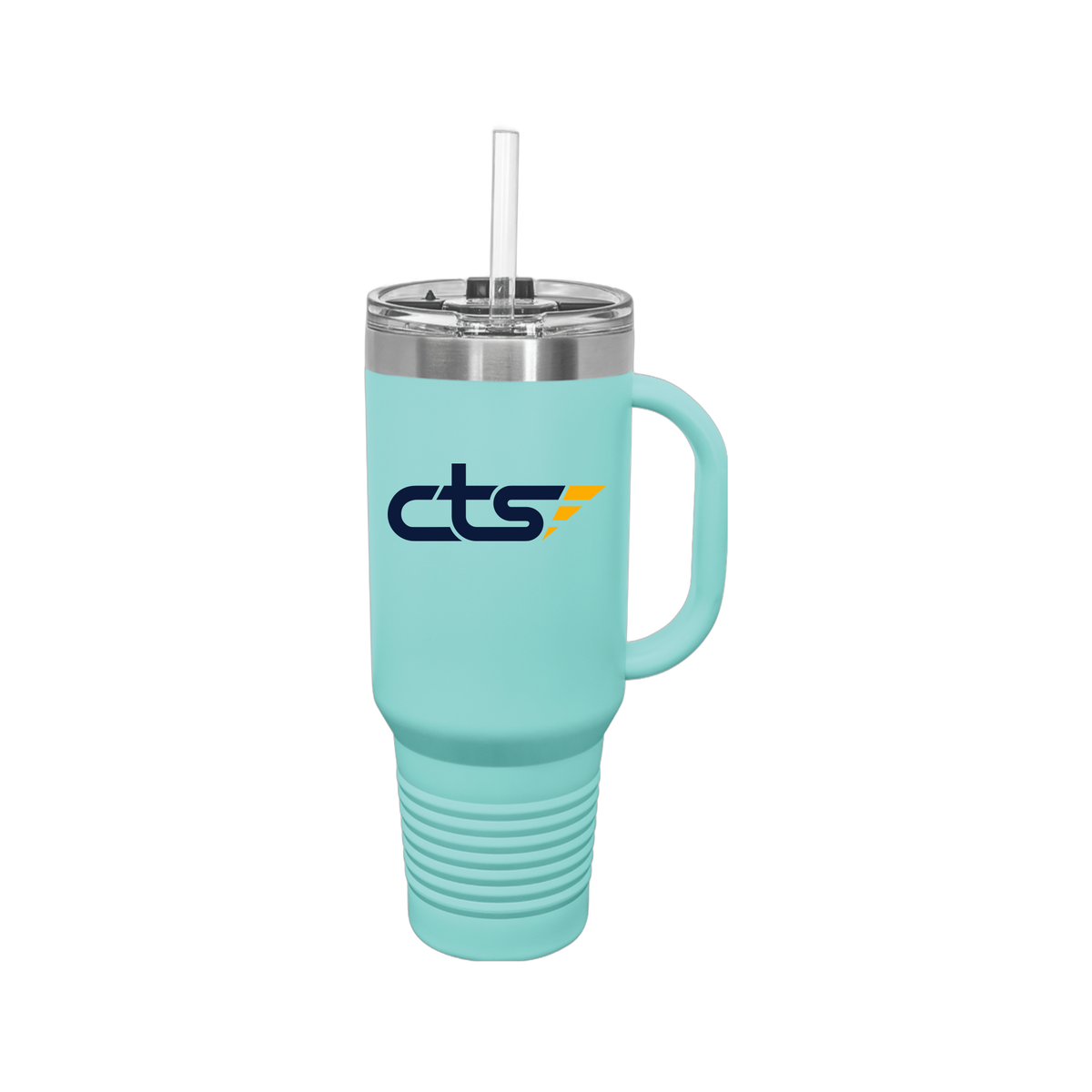 cts1-travel-mug-40oz-uv-drinkwarefront-40ozTravelMug-teal-flat-front