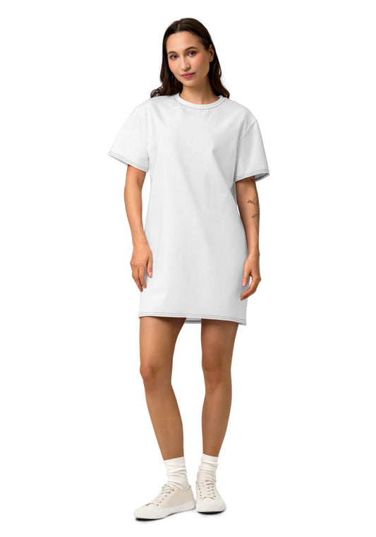 All-Over Print Cotton T-Shirt Dress
