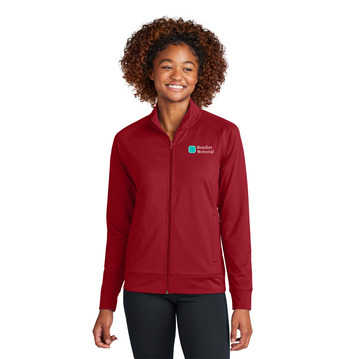 Sport-Tek® Women's Sport-Wick® Stretch Full-Zip Cadet Jacket