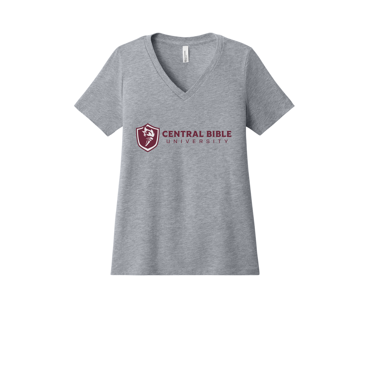 centralbible-womens-relaxed-v-neck-tee-dtf-front-6405CVC-athleticheather-flat-front