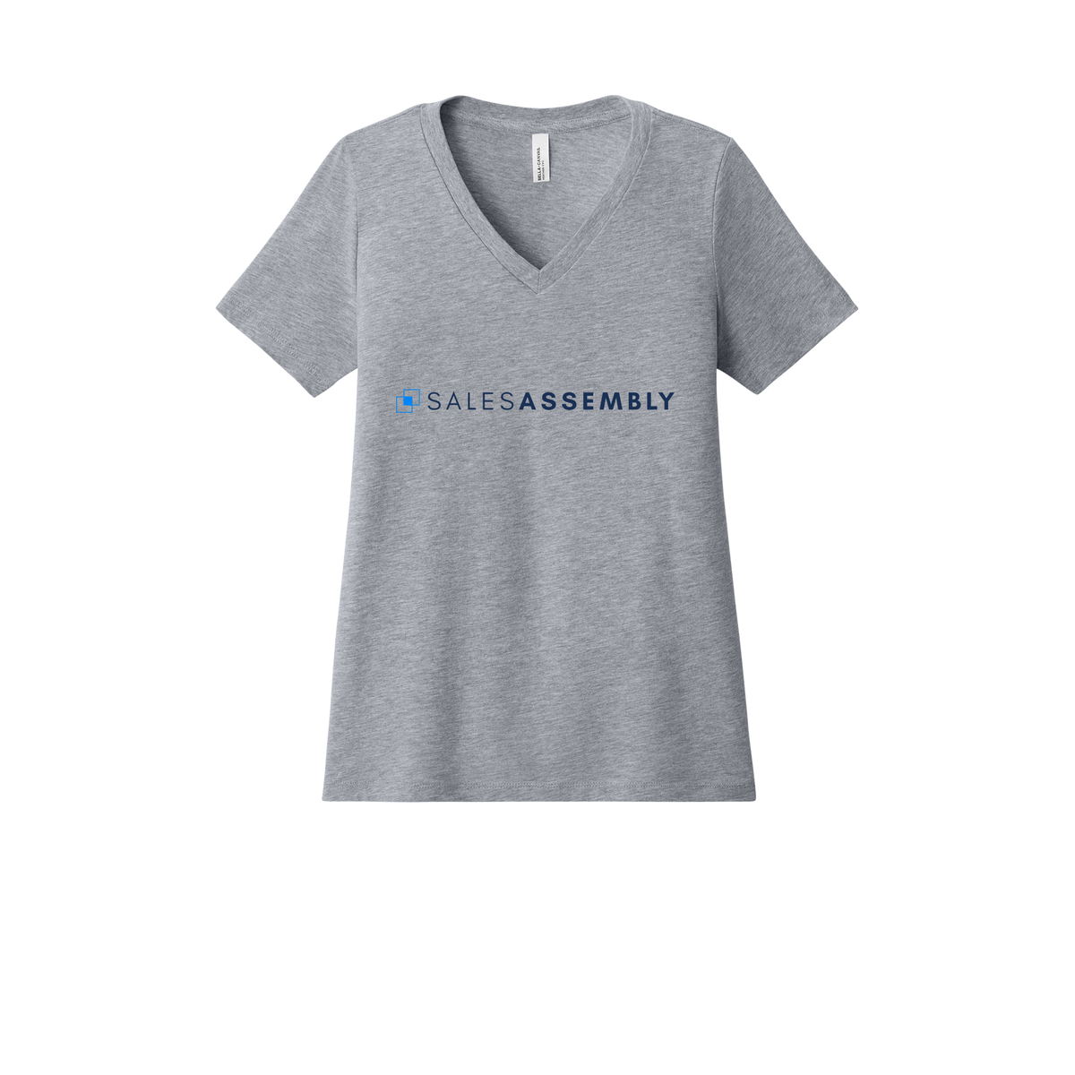 salesassembly-womens-relaxed-v-neck-tee-dtf-front-6405CVC-athleticheather-flat-front
