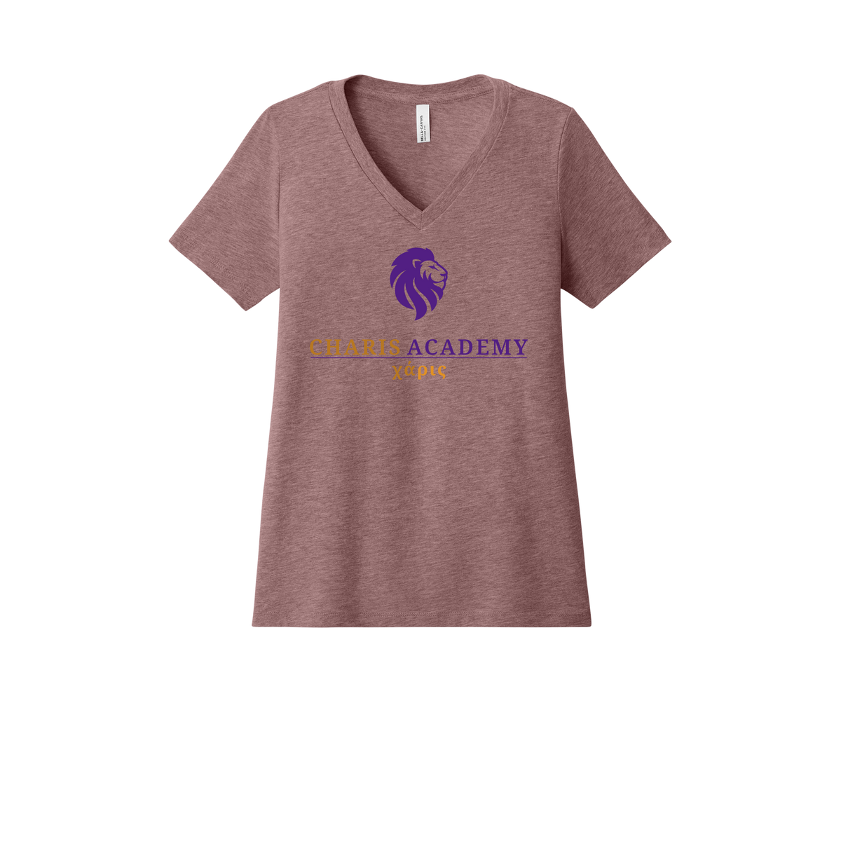 cahazleton-womens-relaxed-v-neck-tee-dtf-front-6405CVC-heathermauve-flat-front