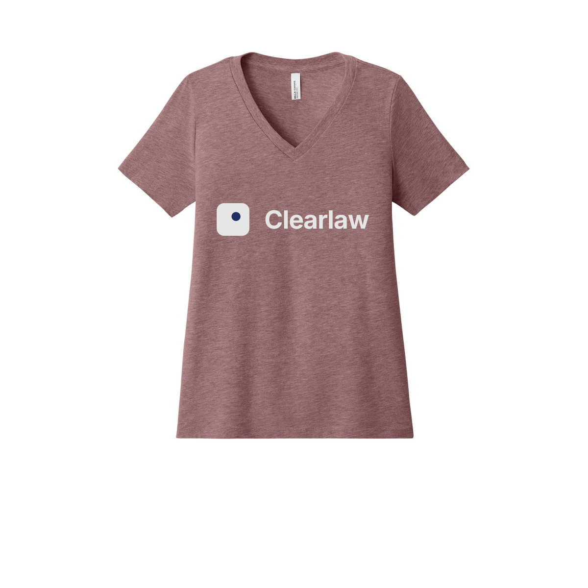 clearlaw-womens-relaxed-v-neck-tee-dtf-front-6405CVC-heathermauve-flat-front