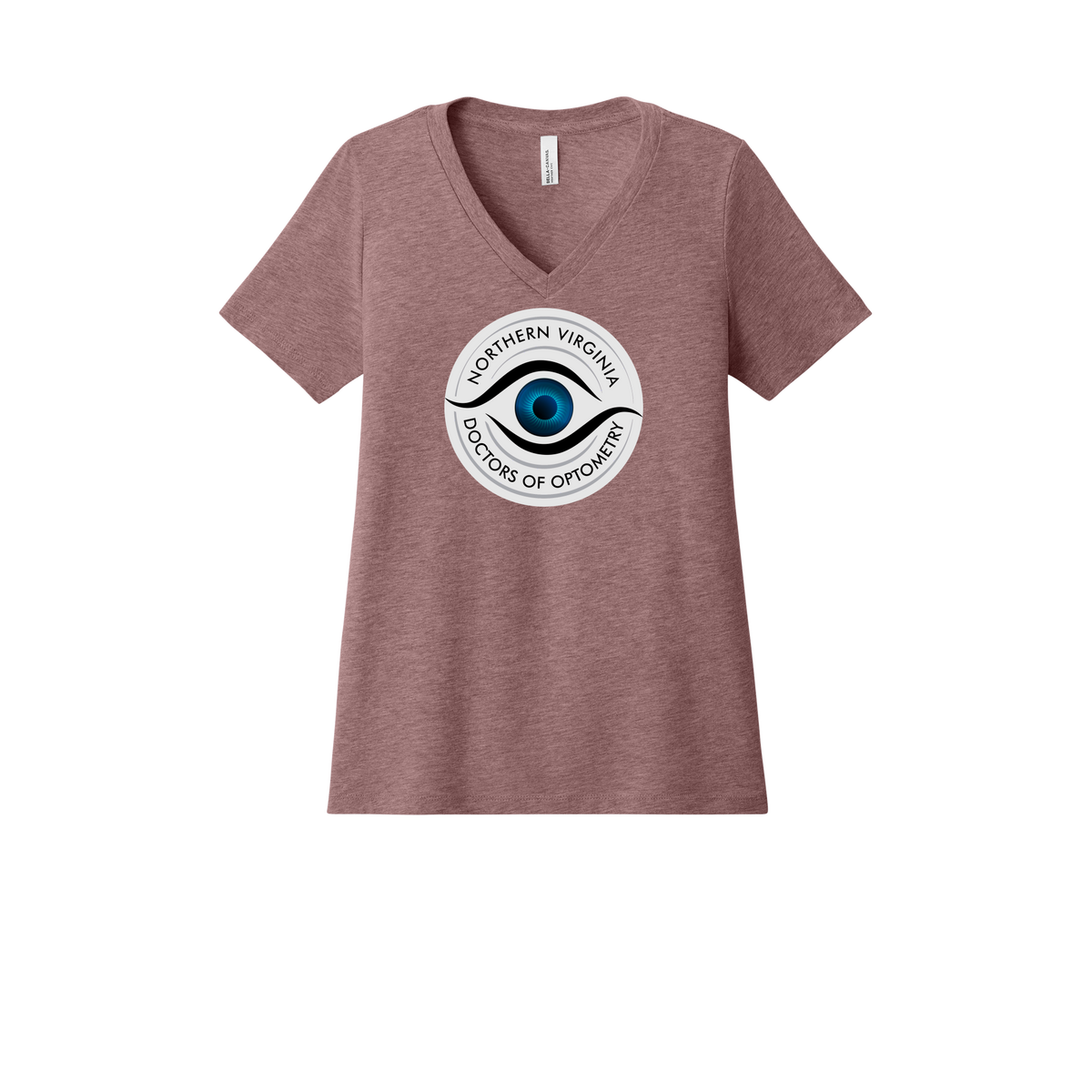 novaeyedocs-womens-relaxed-v-neck-tee-dtf-front-6405CVC-heathermauve-flat-front