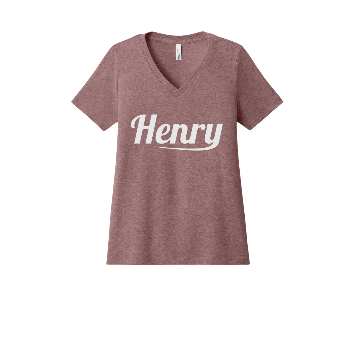henrymeds-womens-relaxed-v-neck-tee-dtf-front-6405CVC-heathermauve-flat-front