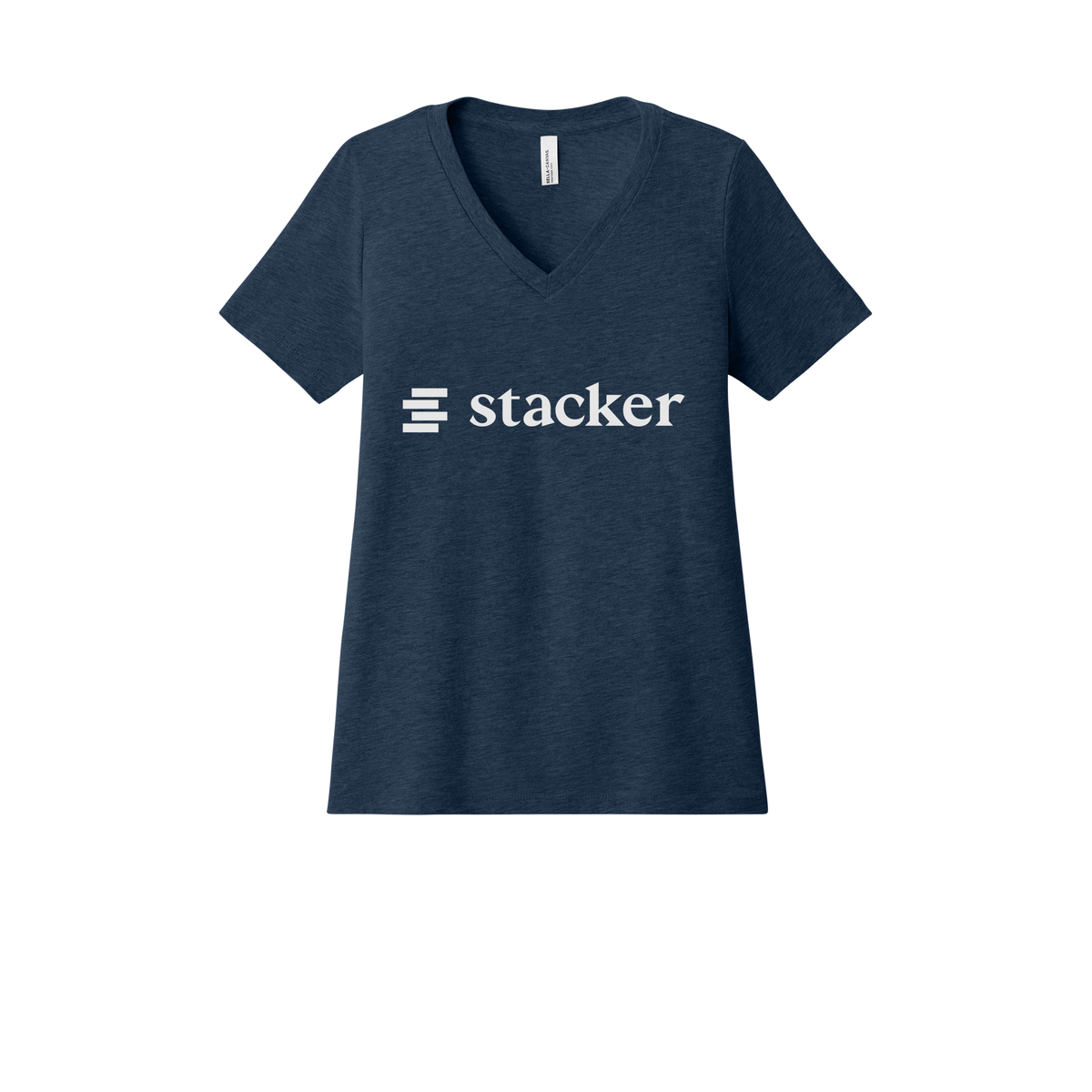 stacker-womens-relaxed-v-neck-tee-dtf-front-6405CVC-heathernavy-flat-front