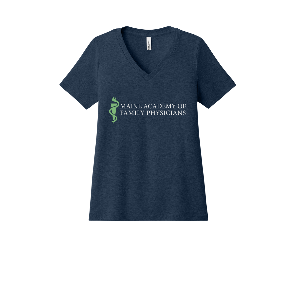 maineafp-womens-relaxed-v-neck-tee-dtf-front-6405CVC-heathernavy-flat-front