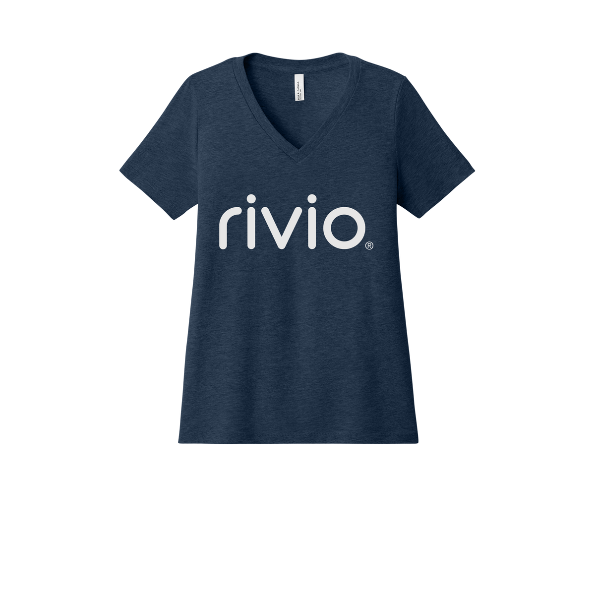 rivio-womens-relaxed-v-neck-tee-dtf-front-6405CVC-heathernavy-flat-front