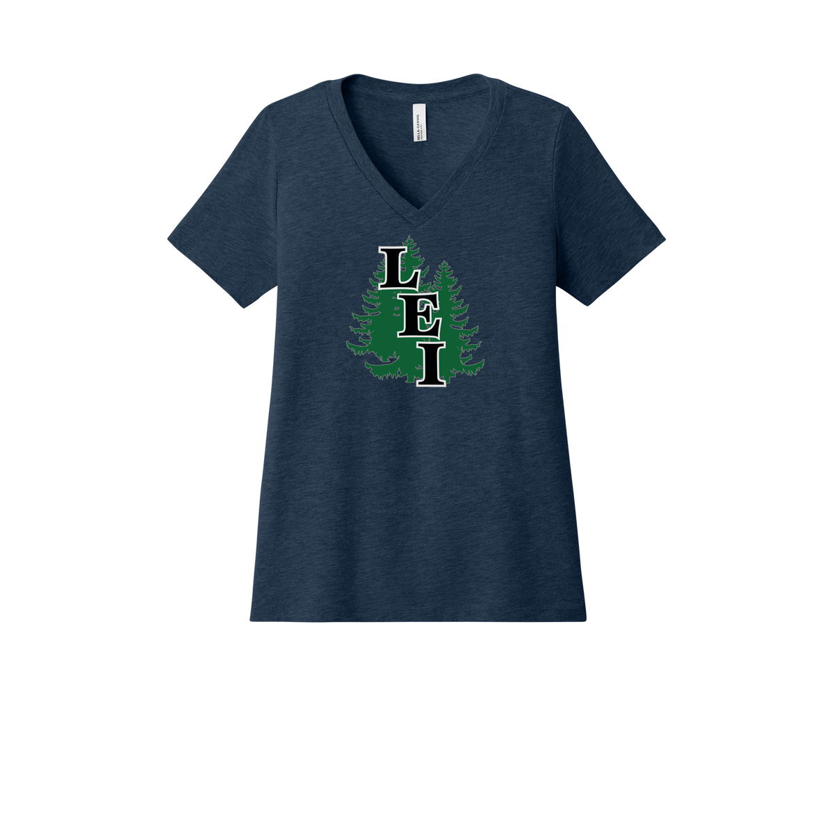 leisite-womens-relaxed-v-neck-tee-dtf-front-6405CVC-heathernavy-flat-front