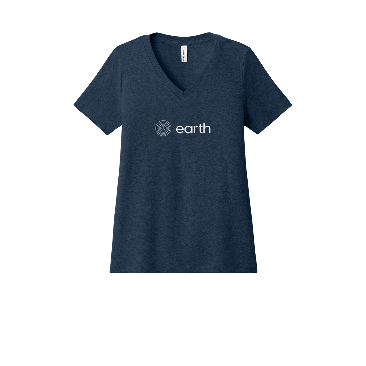 earthfuneral-womens-relaxed-v-neck-tee-dtf-front-6405CVC-heathernavy-flat-front