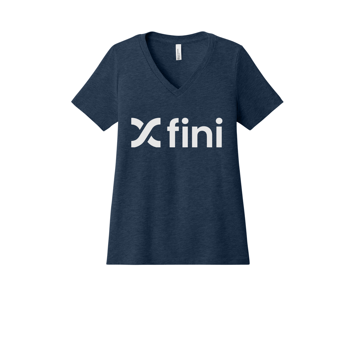 usefini-womens-relaxed-v-neck-tee-dtf-front-6405CVC-heathernavy-flat-front