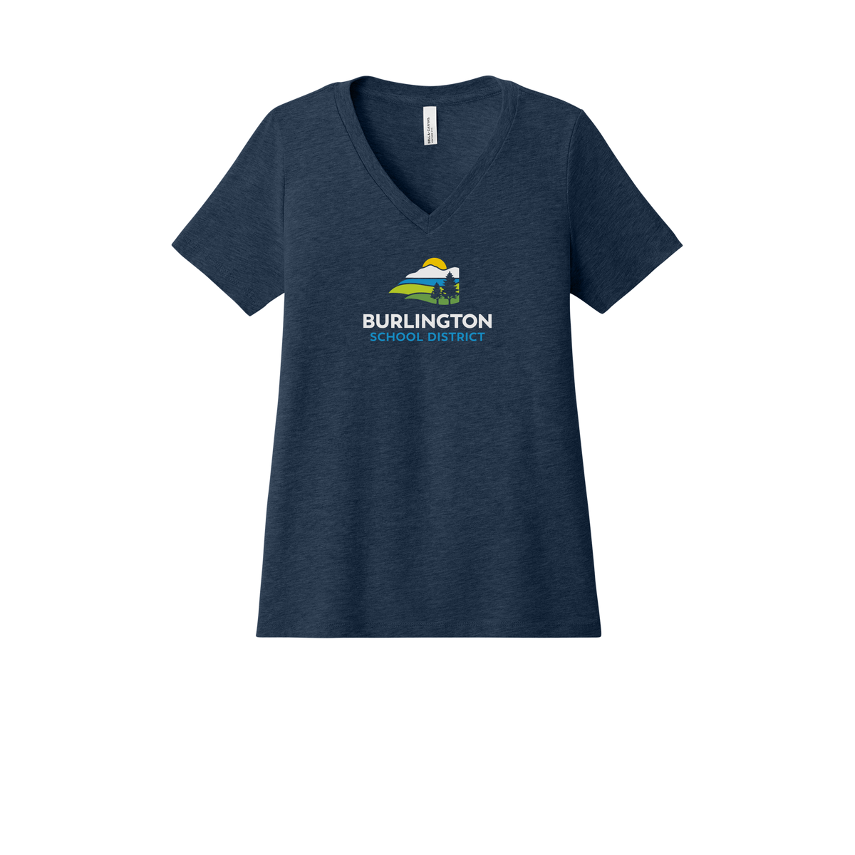 bsdvt-womens-relaxed-v-neck-tee-dtf-front-6405CVC-heathernavy-flat-front