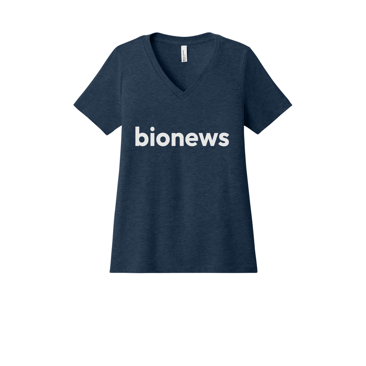 bionews-womens-relaxed-v-neck-tee-dtf-front-6405CVC-heathernavy-flat-front