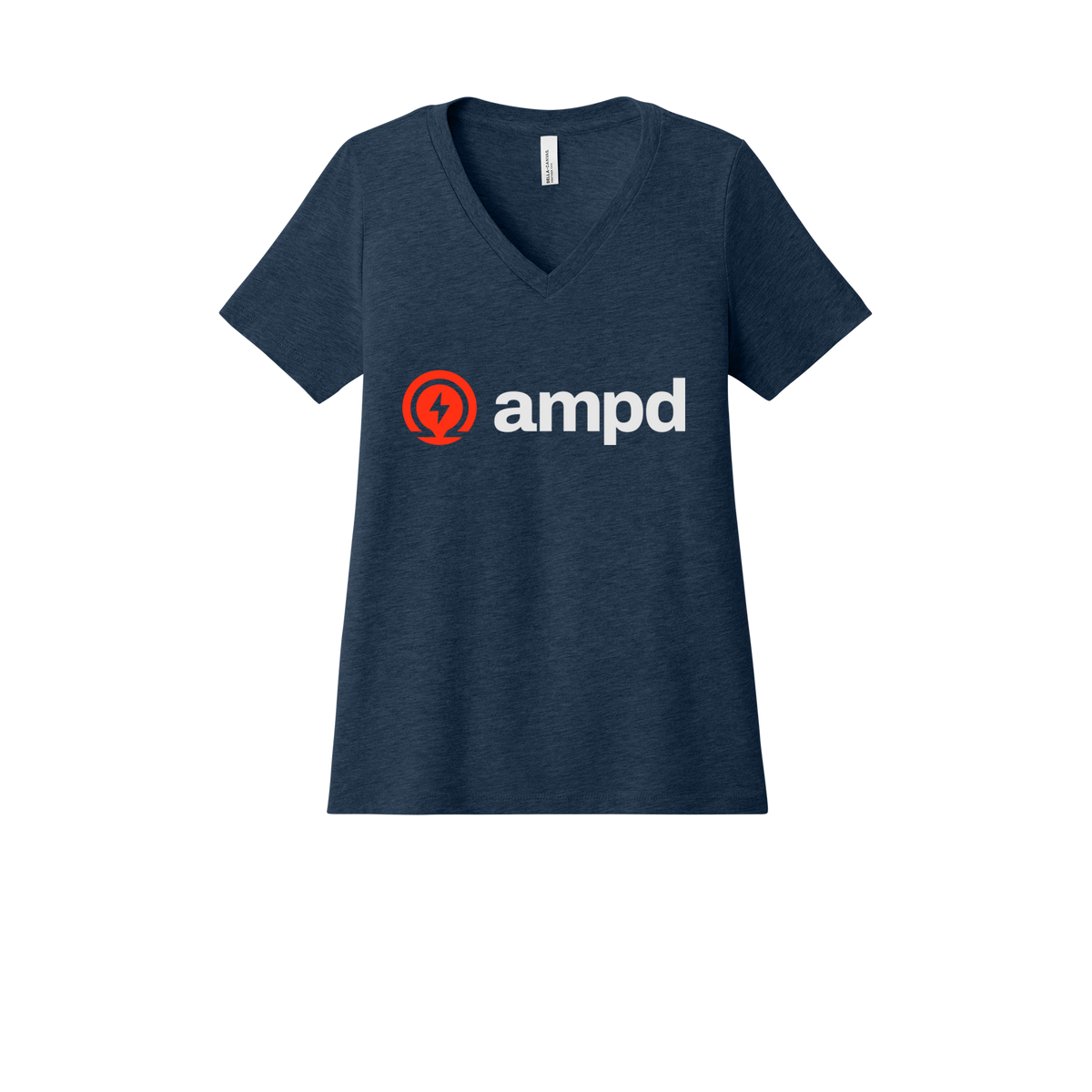 ampd-womens-relaxed-v-neck-tee-dtf-front-6405CVC-heathernavy-flat-front