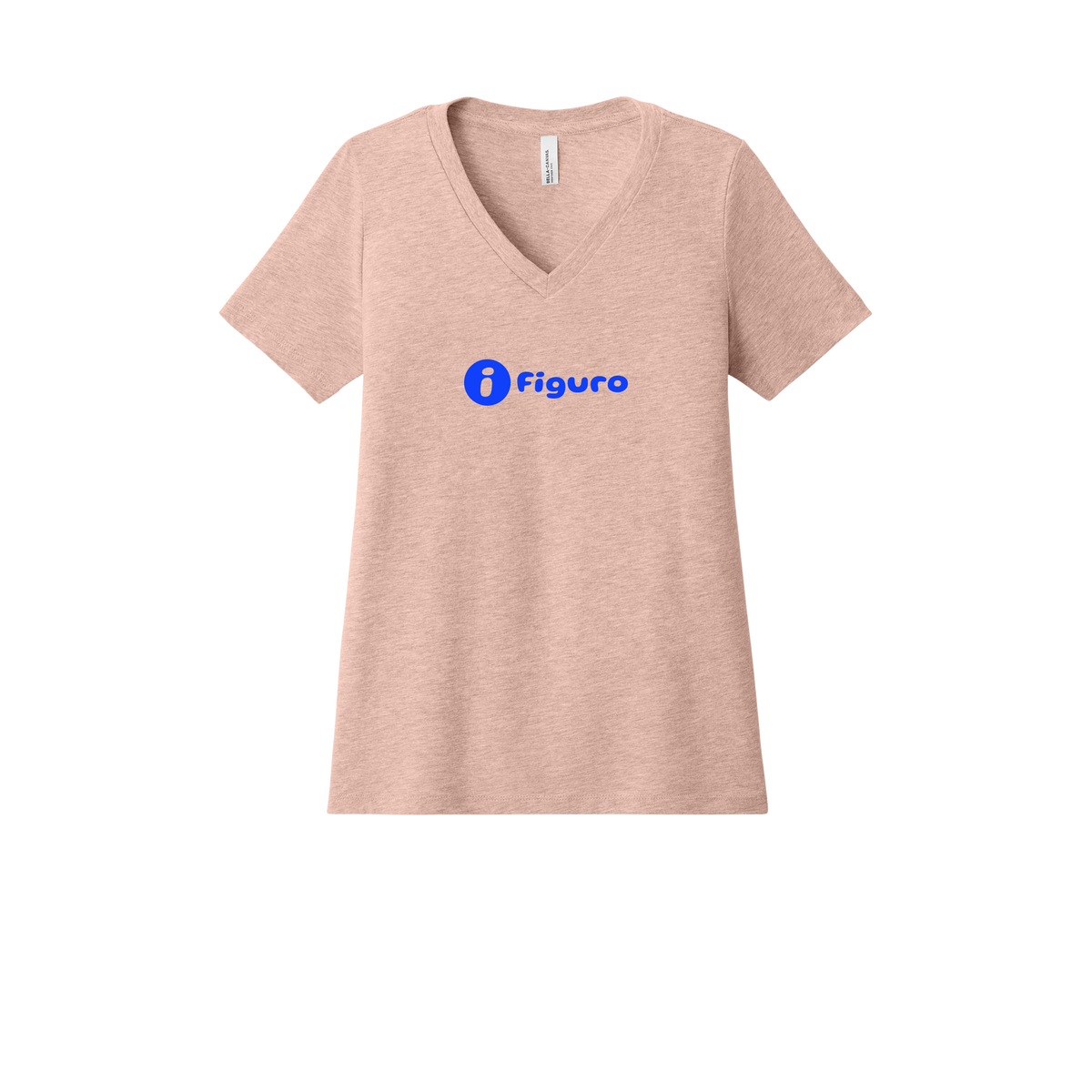 getfiguro-womens-relaxed-v-neck-tee-dtf-front-6405CVC-heatherpeach-flat-front