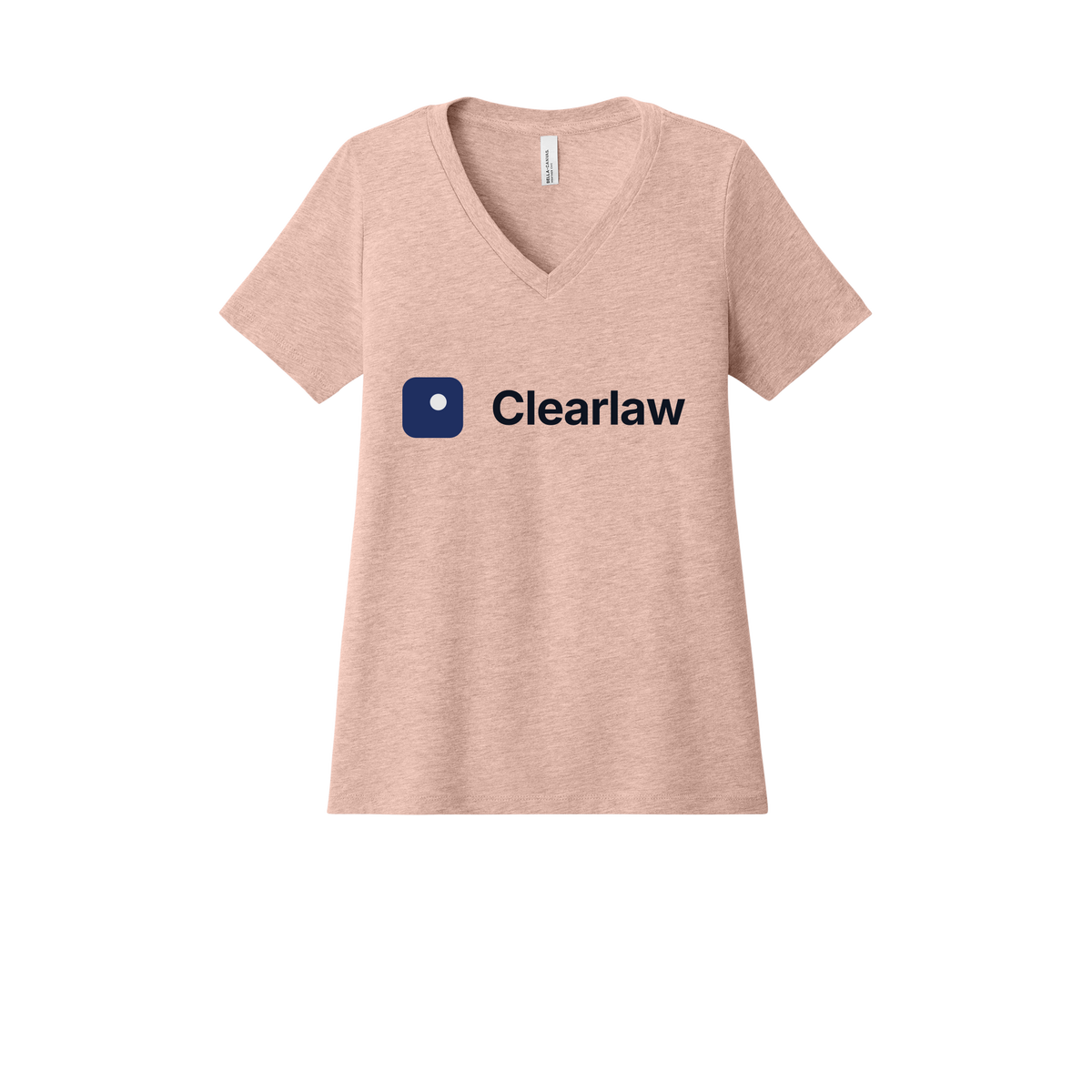 clearlaw-womens-relaxed-v-neck-tee-dtf-front-6405CVC-heatherpeach-flat-front