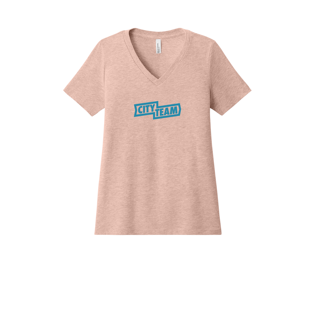 cityteam-womens-relaxed-v-neck-tee-dtf-front-6405CVC-heatherpeach-flat-front