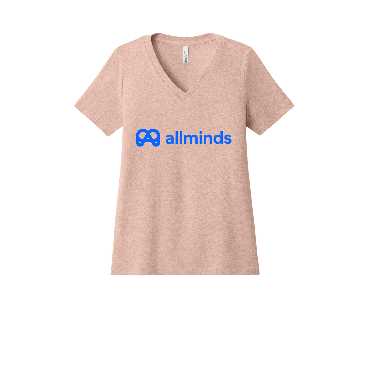 getallminds-womens-relaxed-v-neck-tee-dtf-front-6405CVC-heatherpeach-flat-front