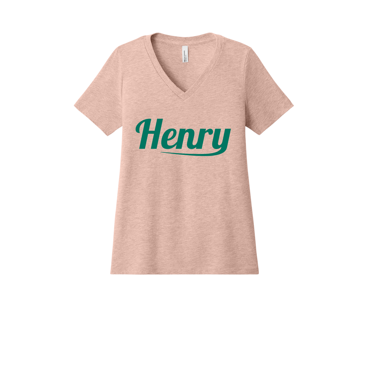 henrymeds-womens-relaxed-v-neck-tee-dtf-front-6405CVC-heatherpeach-flat-front
