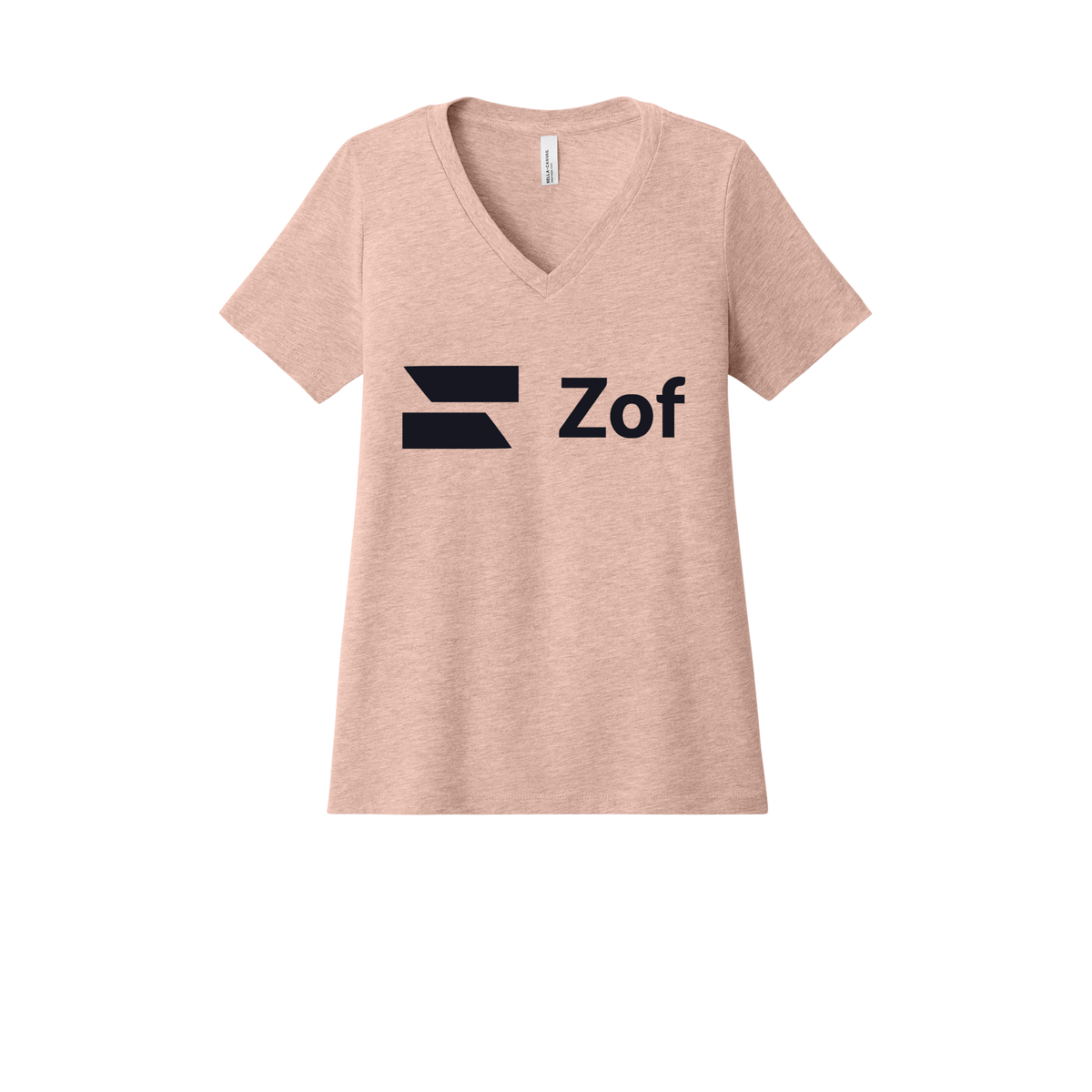 zof-womens-relaxed-v-neck-tee-dtf-front-6405CVC-heatherpeach-flat-front