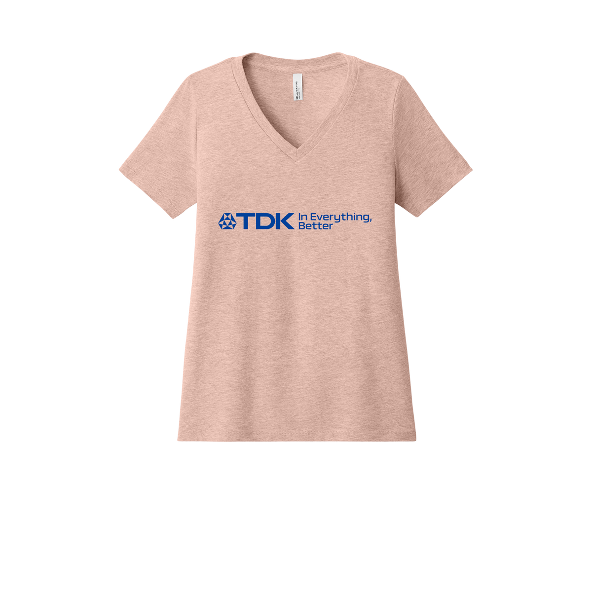 tdk-womens-relaxed-v-neck-tee-dtf-front-6405CVC-heatherpeach-flat-front