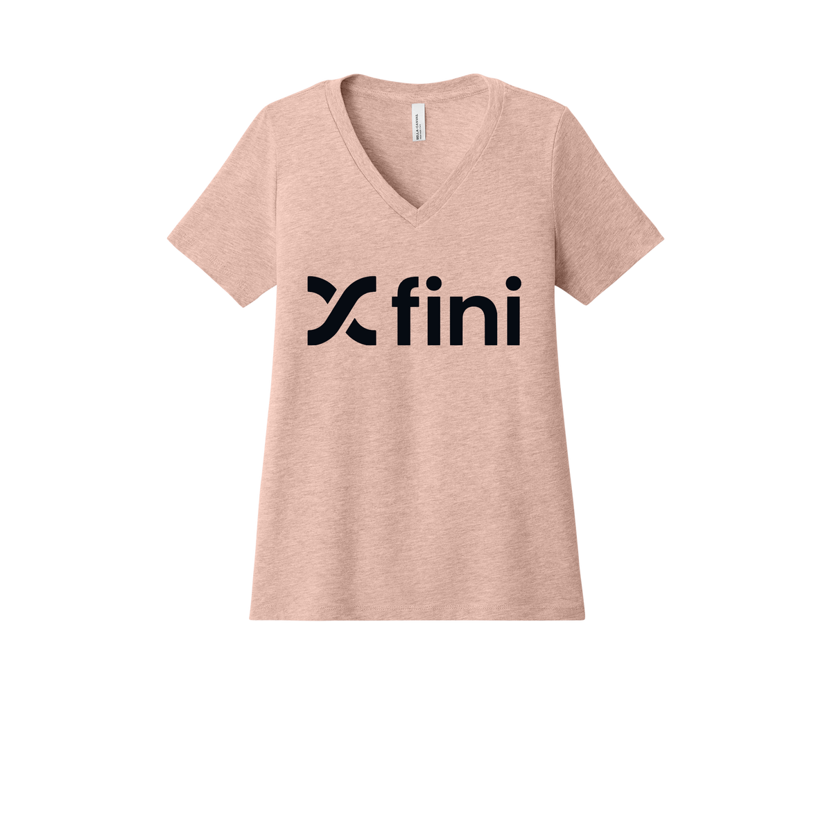 usefini-womens-relaxed-v-neck-tee-dtf-front-6405CVC-heatherpeach-flat-front