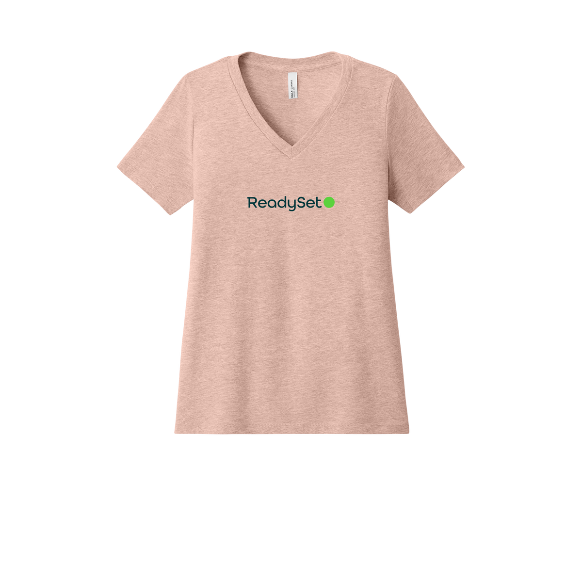 readysetsurgical-womens-relaxed-v-neck-tee-dtf-front-6405CVC-heatherpeach-flat-front