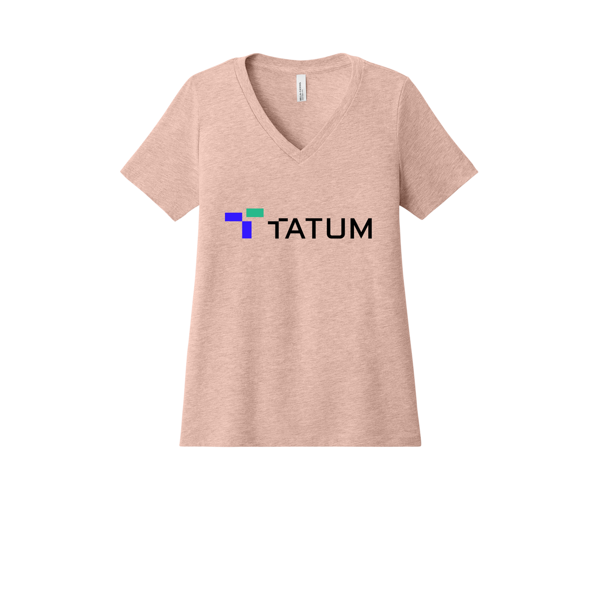 tatum-womens-relaxed-v-neck-tee-dtf-front-6405CVC-heatherpeach-flat-front