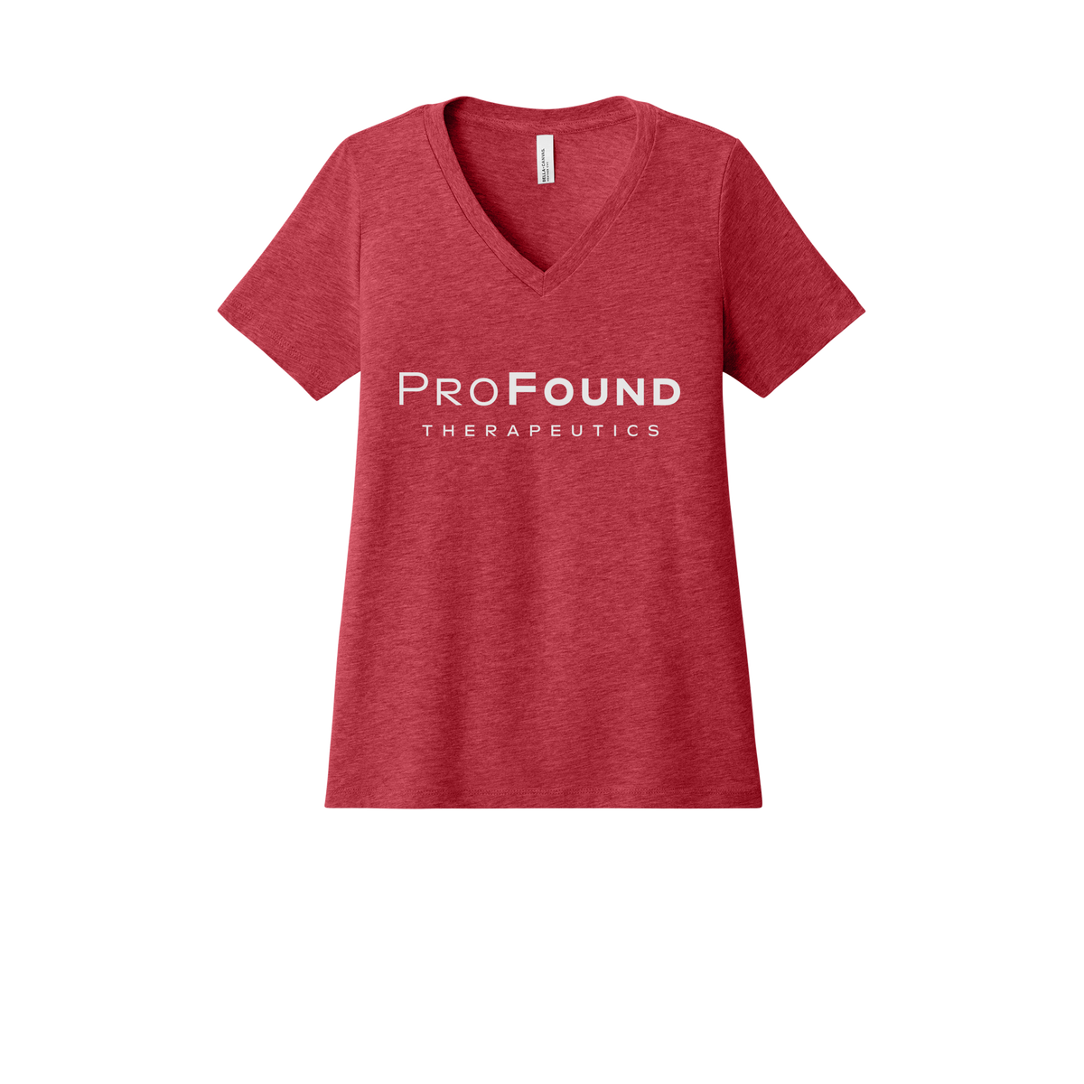 profoundtx-womens-relaxed-v-neck-tee-dtf-front-6405CVC-heatherred-flat-front