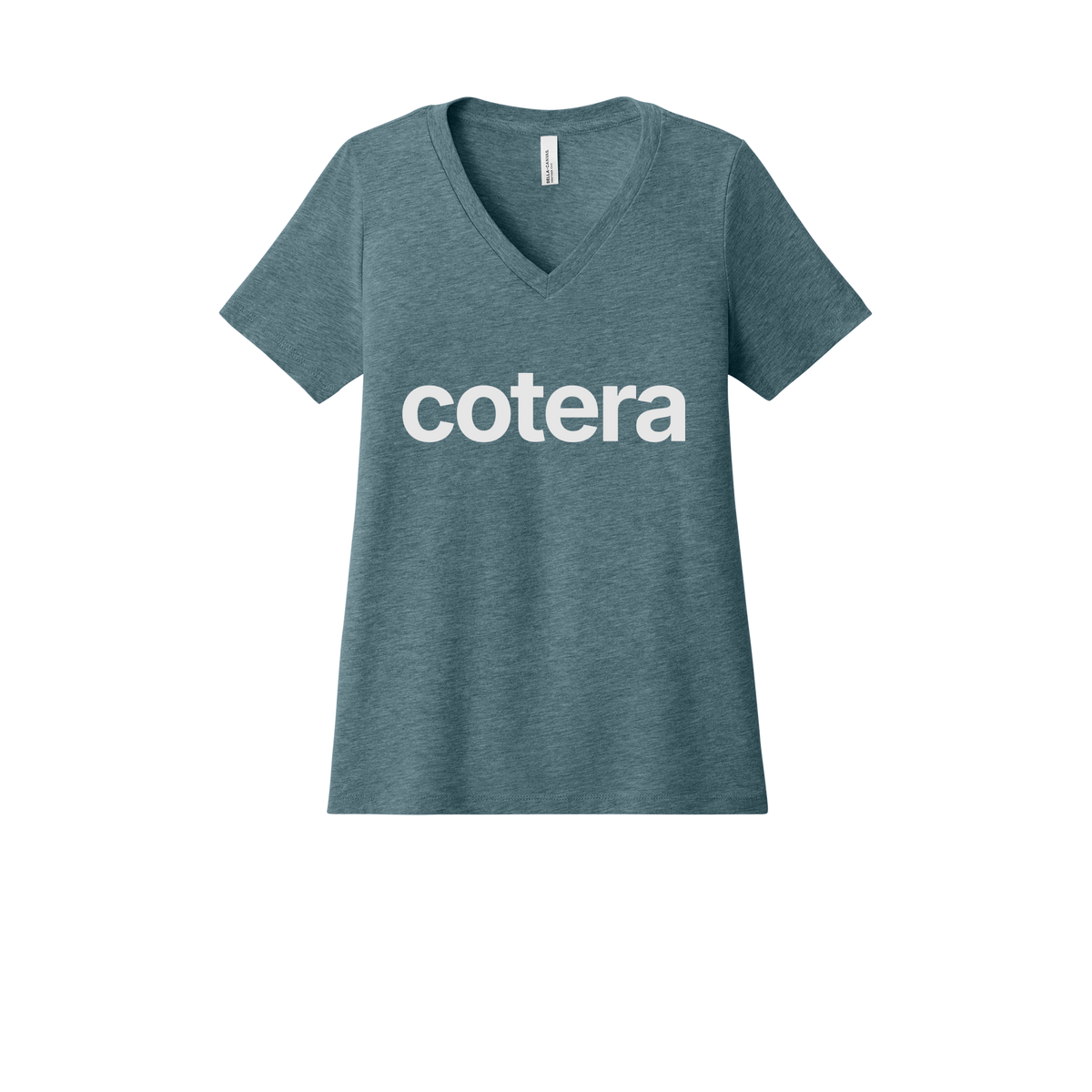 cotera-womens-relaxed-v-neck-tee-dtf-front-6405CVC-heatherslate-flat-front
