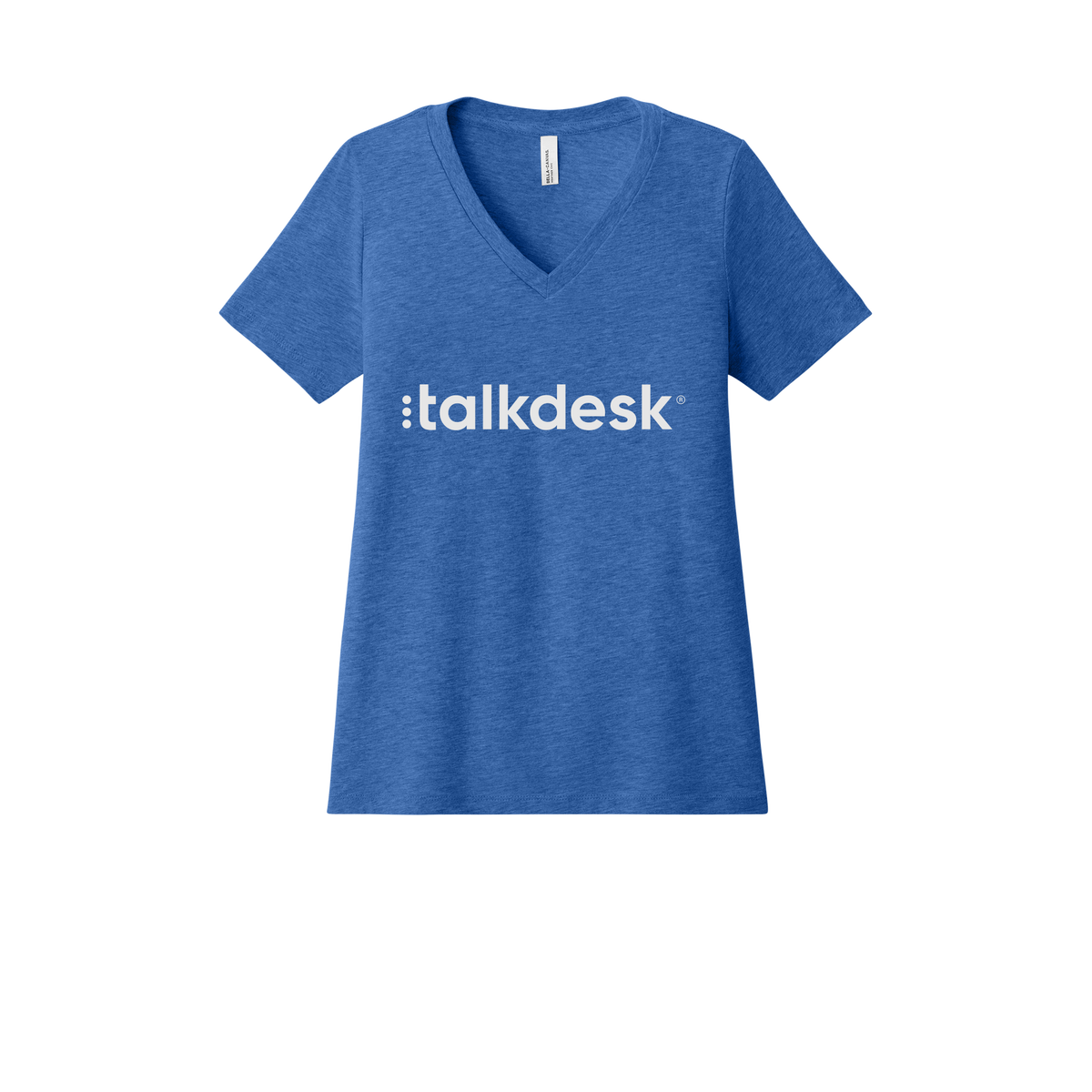talkdesk-womens-relaxed-v-neck-tee-dtf-front-6405CVC-heathertrueroyal-flat-front