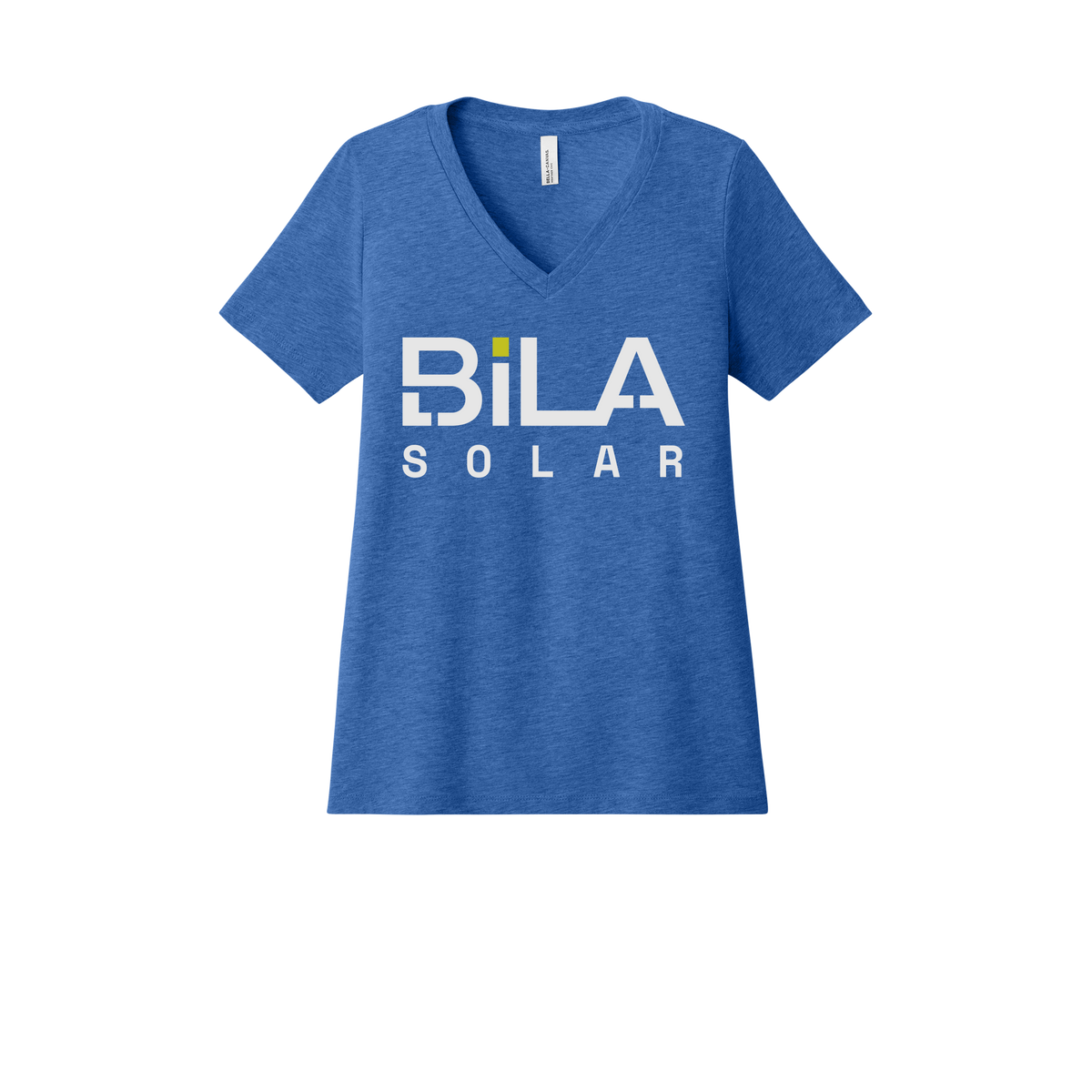 bilasolar-womens-relaxed-v-neck-tee-dtf-front-6405CVC-heathertrueroyal-flat-front