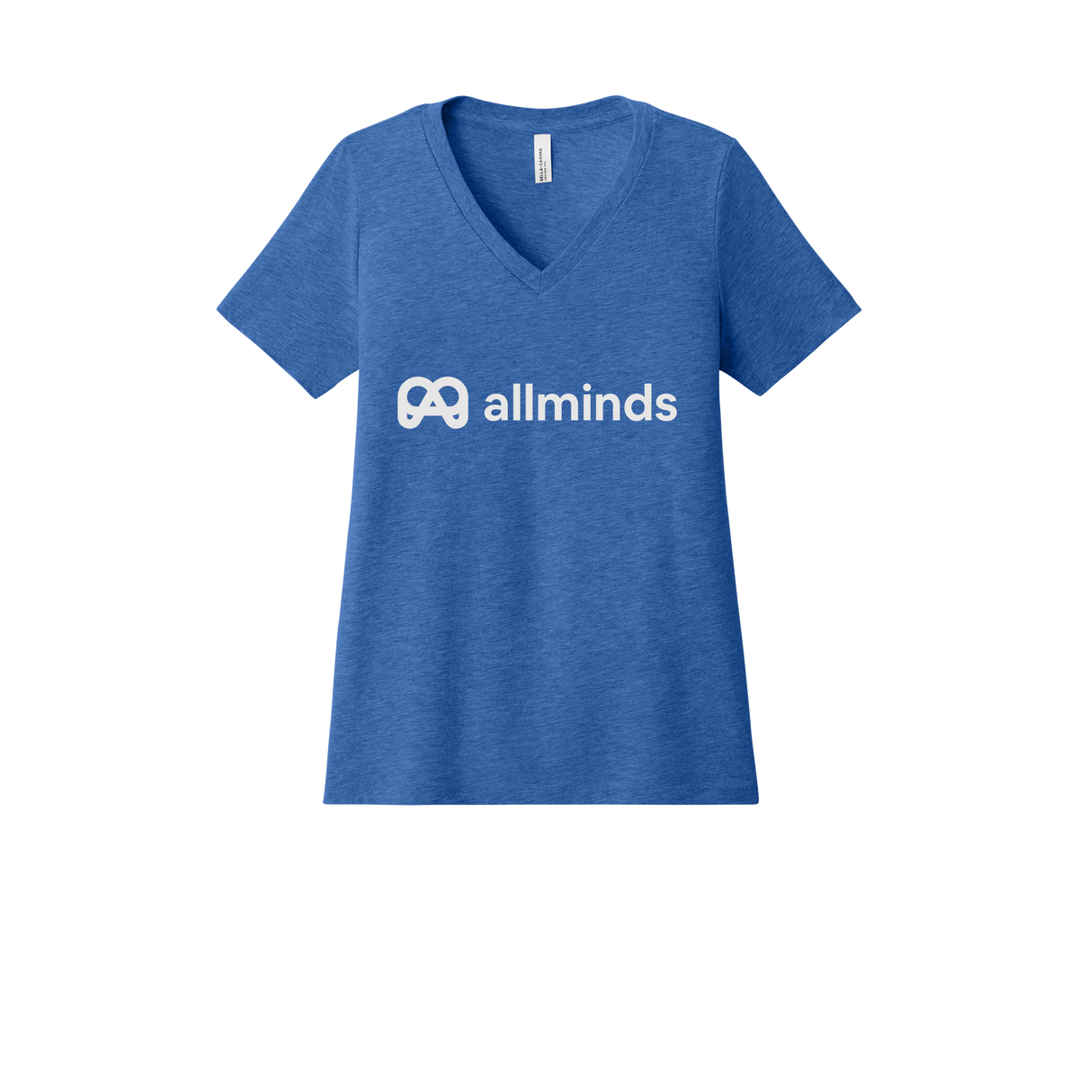 getallminds-womens-relaxed-v-neck-tee-dtf-front-6405CVC-heathertrueroyal-flat-front