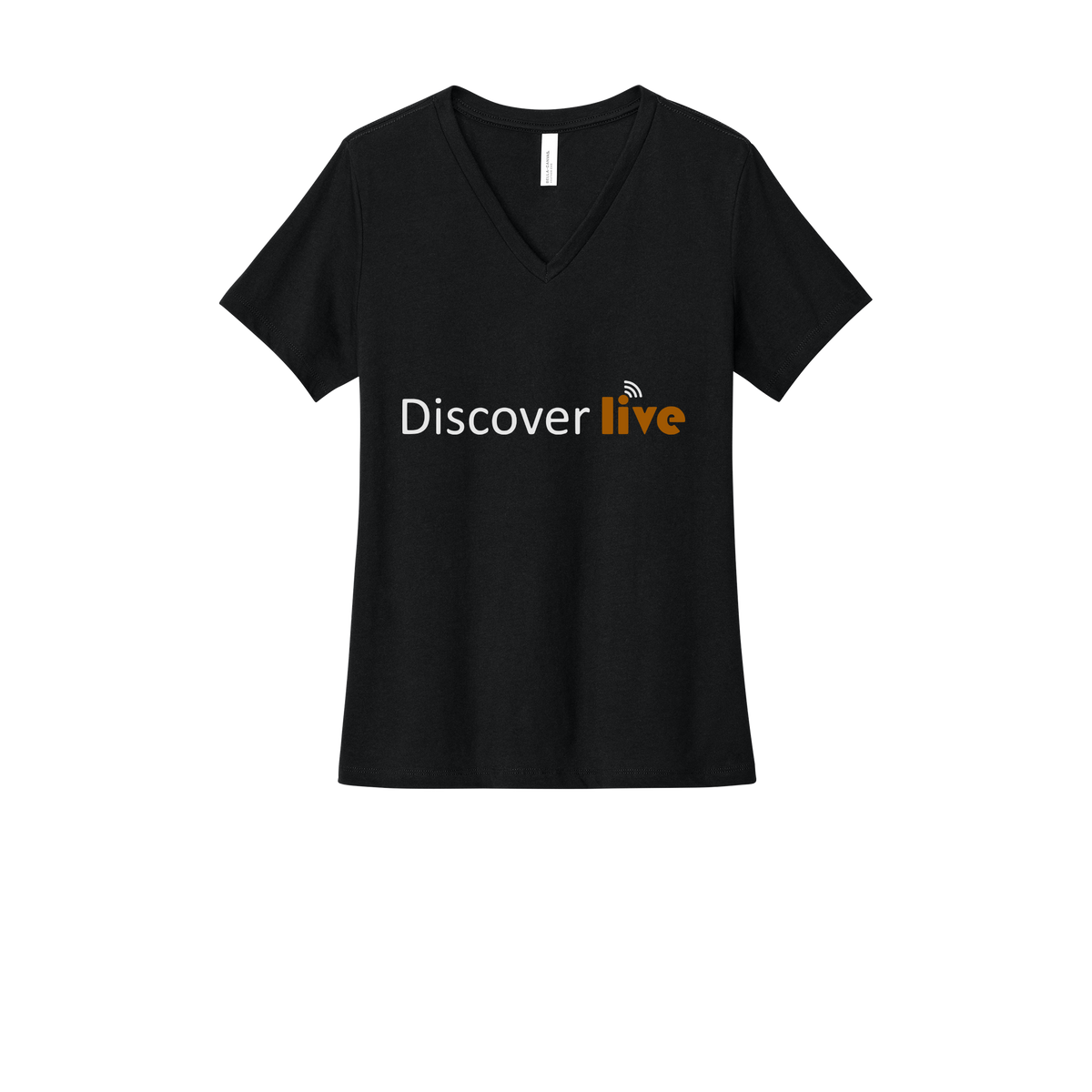 discover-womens-relaxed-v-neck-tee-dtf-front-6405CVC-solidblackblend-flat-front