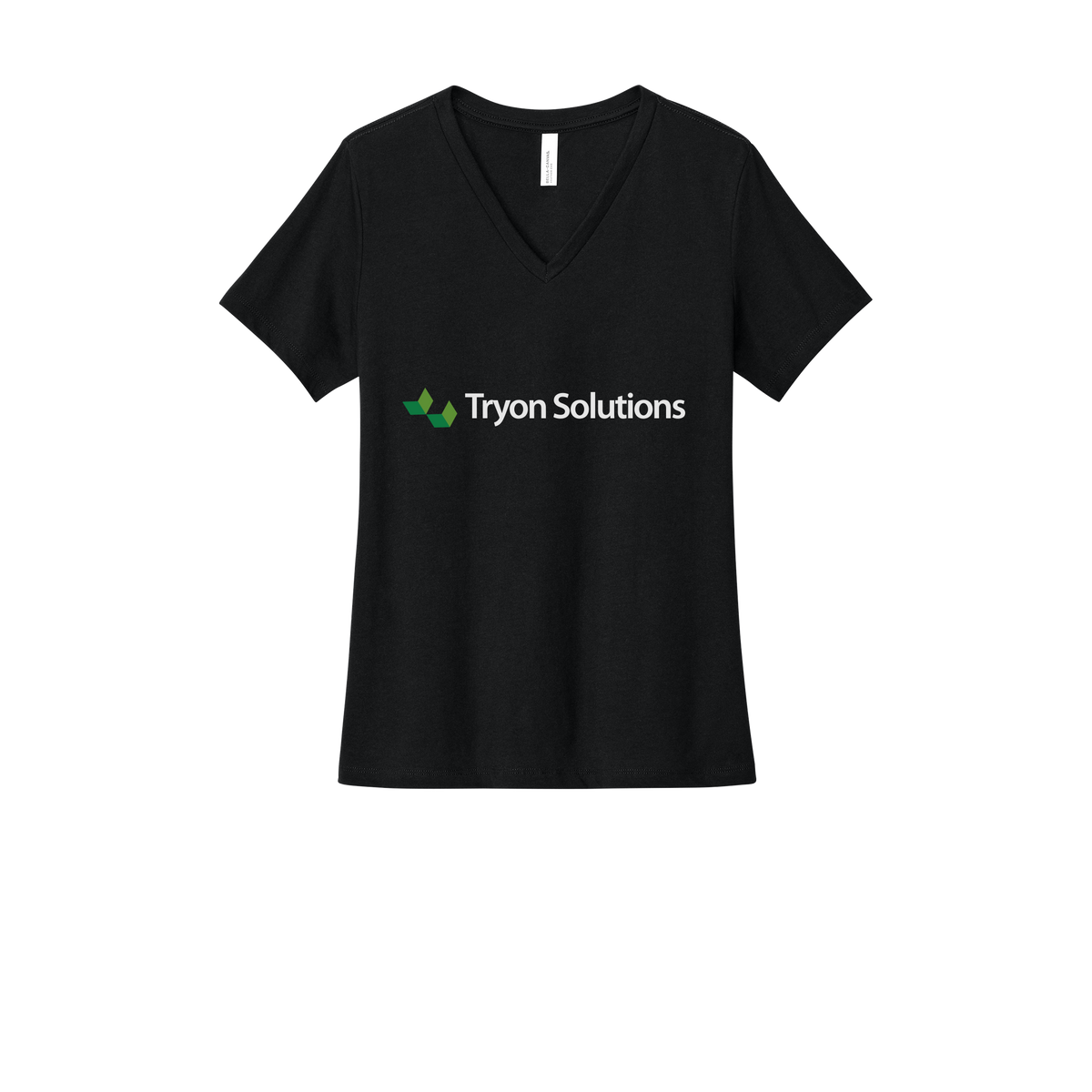 tryonsolutions-womens-relaxed-v-neck-tee-dtf-front-6405CVC-solidblackblend-flat-front