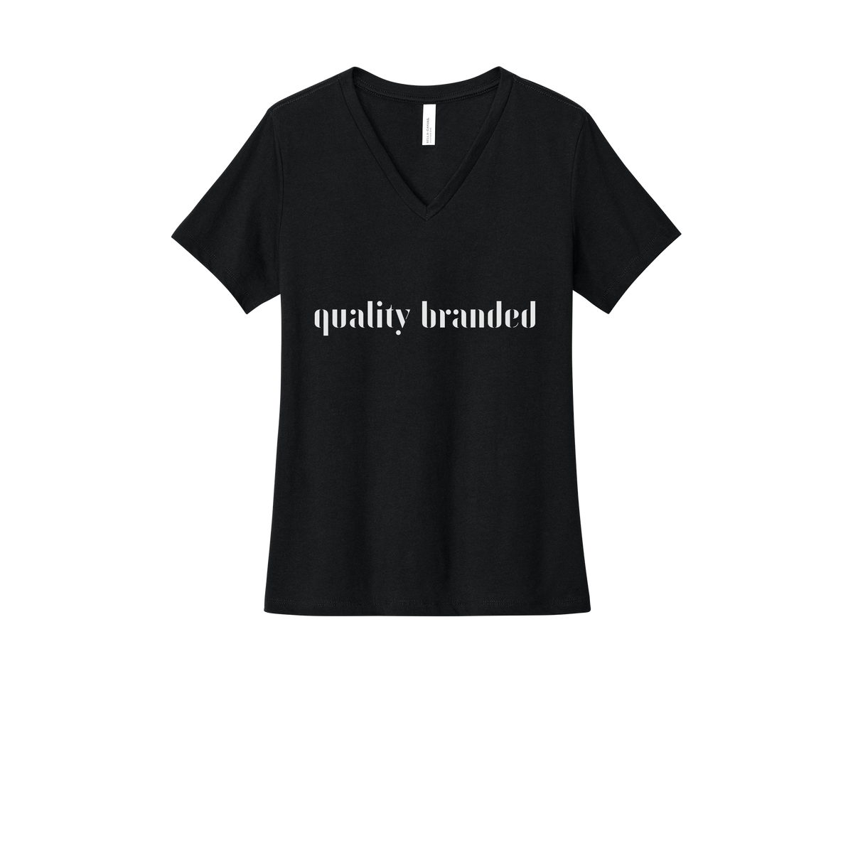 qualitybranded-womens-relaxed-v-neck-tee-dtf-front-6405CVC-solidblackblend-flat-front