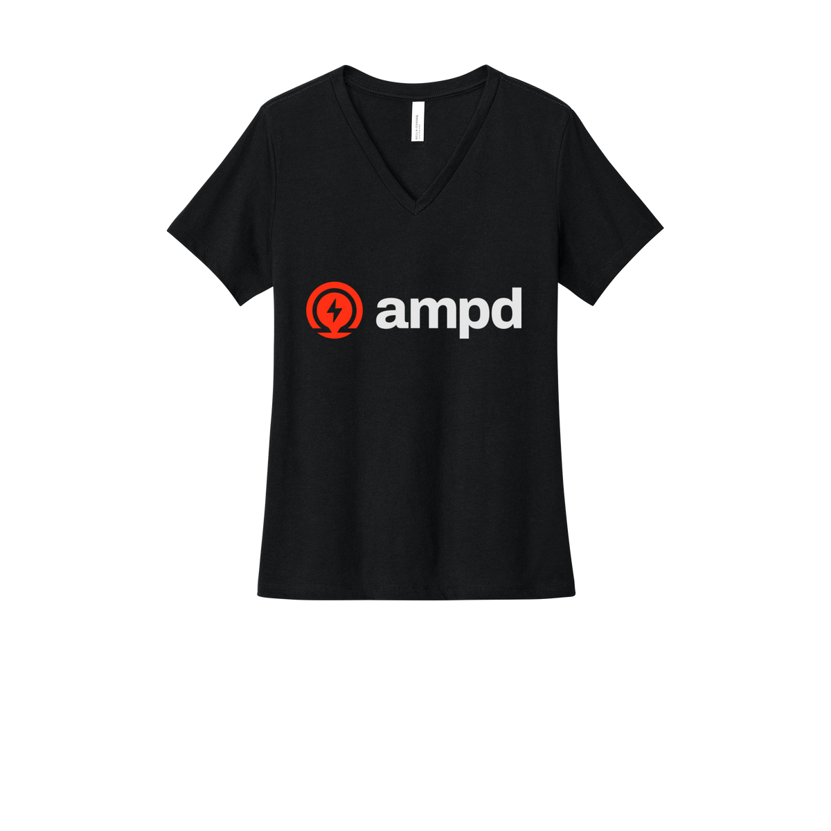 ampd-womens-relaxed-v-neck-tee-dtf-front-6405CVC-solidblackblend-flat-front