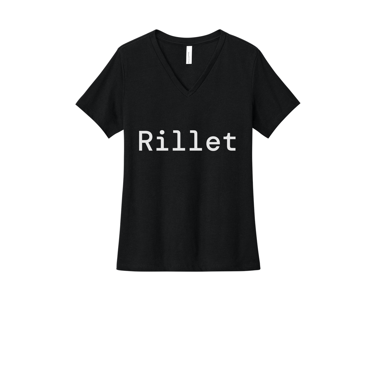 rillet-womens-relaxed-v-neck-tee-dtf-front-6405CVC-solidblackblend-flat-front