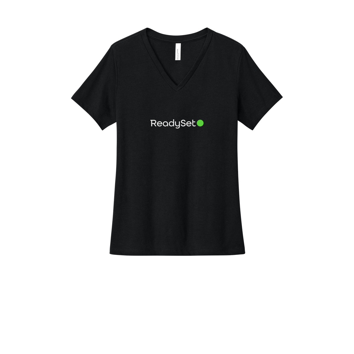 readysetsurgical-womens-relaxed-v-neck-tee-dtf-front-6405CVC-solidblackblend-flat-front