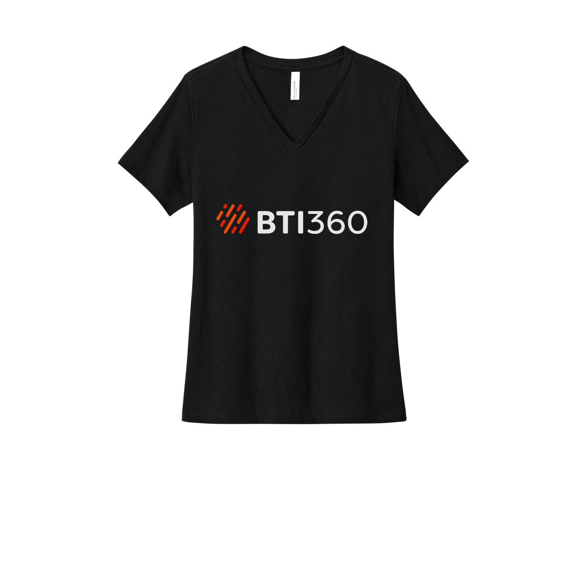 bti360-womens-relaxed-v-neck-tee-dtf-front-6405CVC-solidblackblend-flat-front
