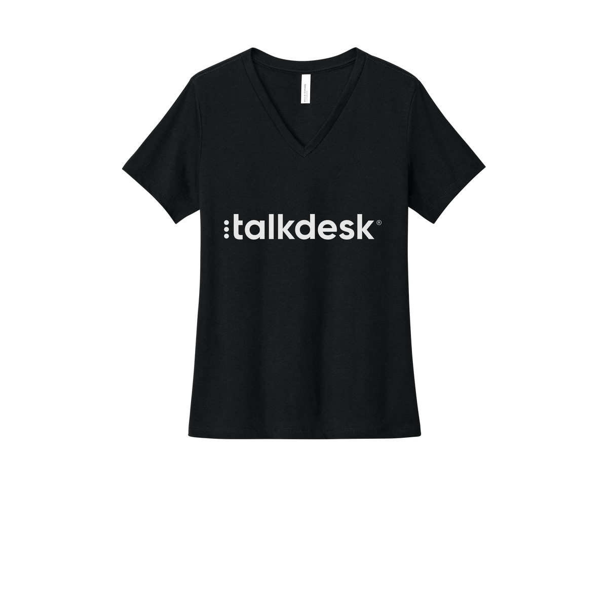 talkdesk-womens-relaxed-v-neck-tee-dtf-front-6405CVC-solidblackblend-flat-front