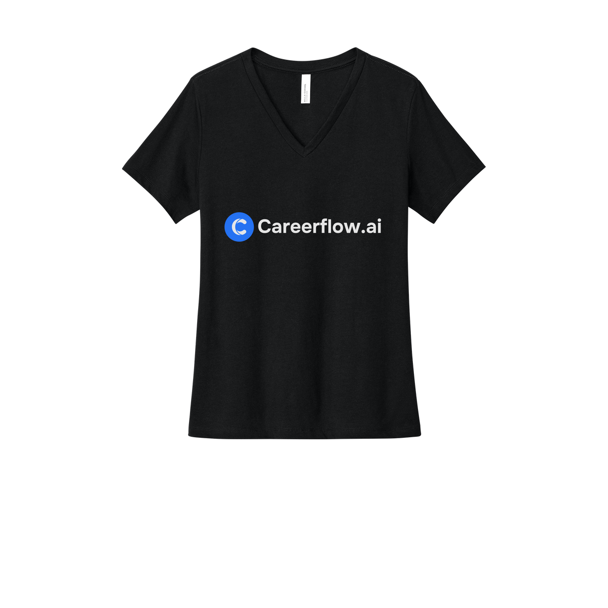 careerflow-womens-relaxed-v-neck-tee-dtf-front-6405CVC-solidblackblend-flat-front