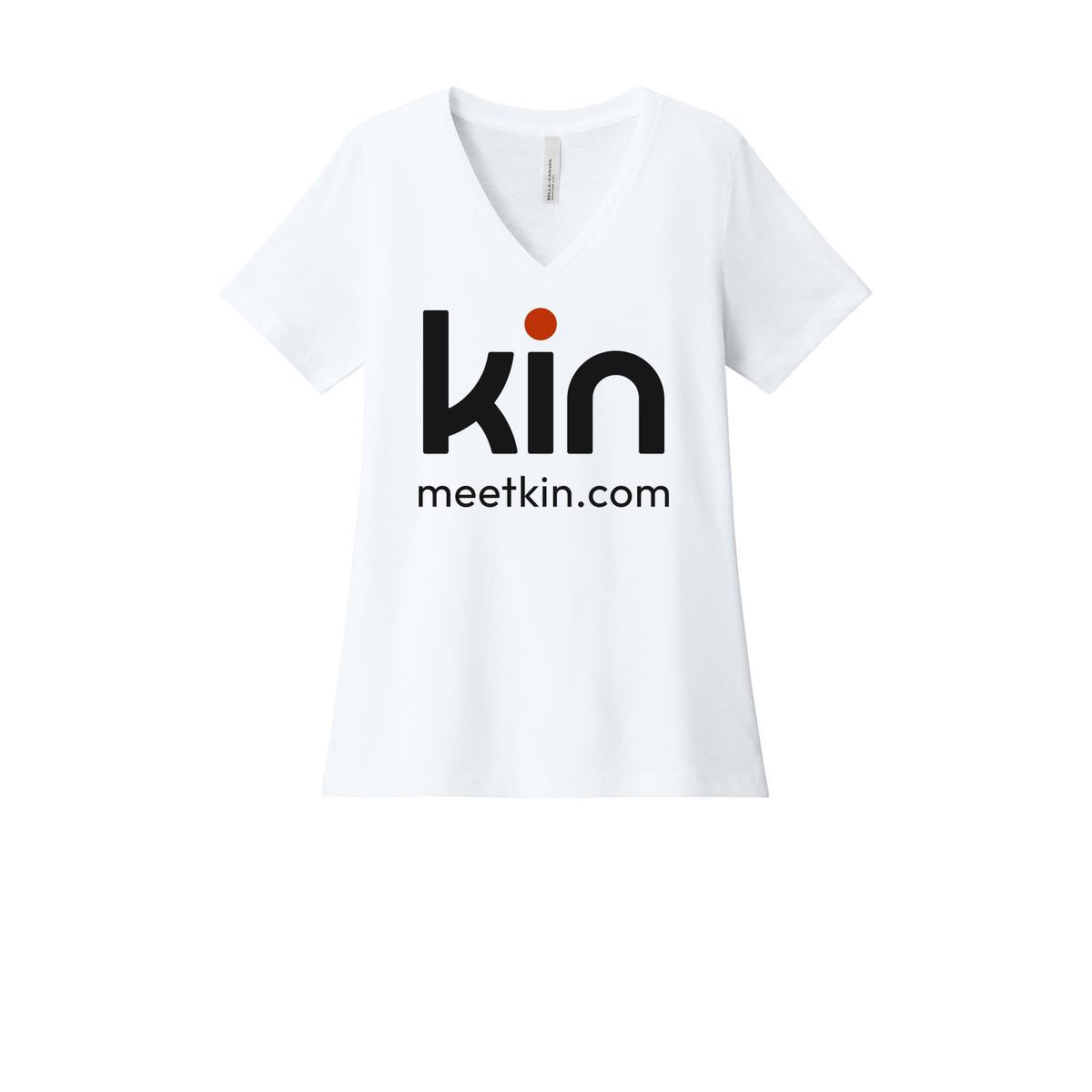 kin-womens-relaxed-v-neck-tee-dtf-front-6405CVC-solidwhiteblend-flat-front