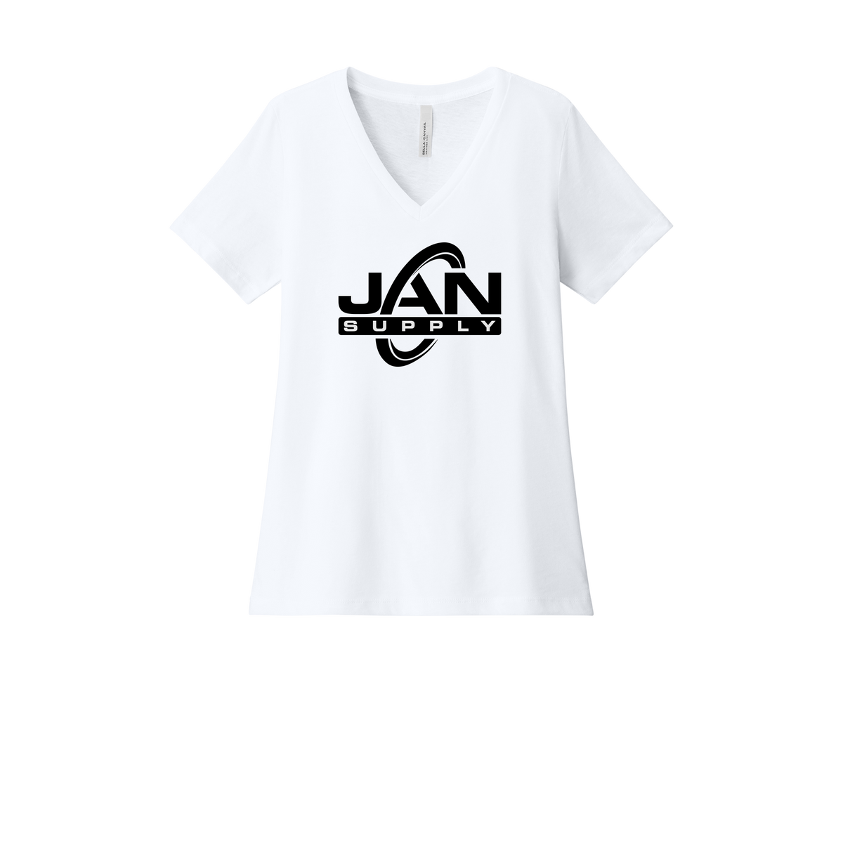 jan-pro-womens-relaxed-v-neck-tee-dtf-front-6405CVC-solidwhiteblend-flat-front