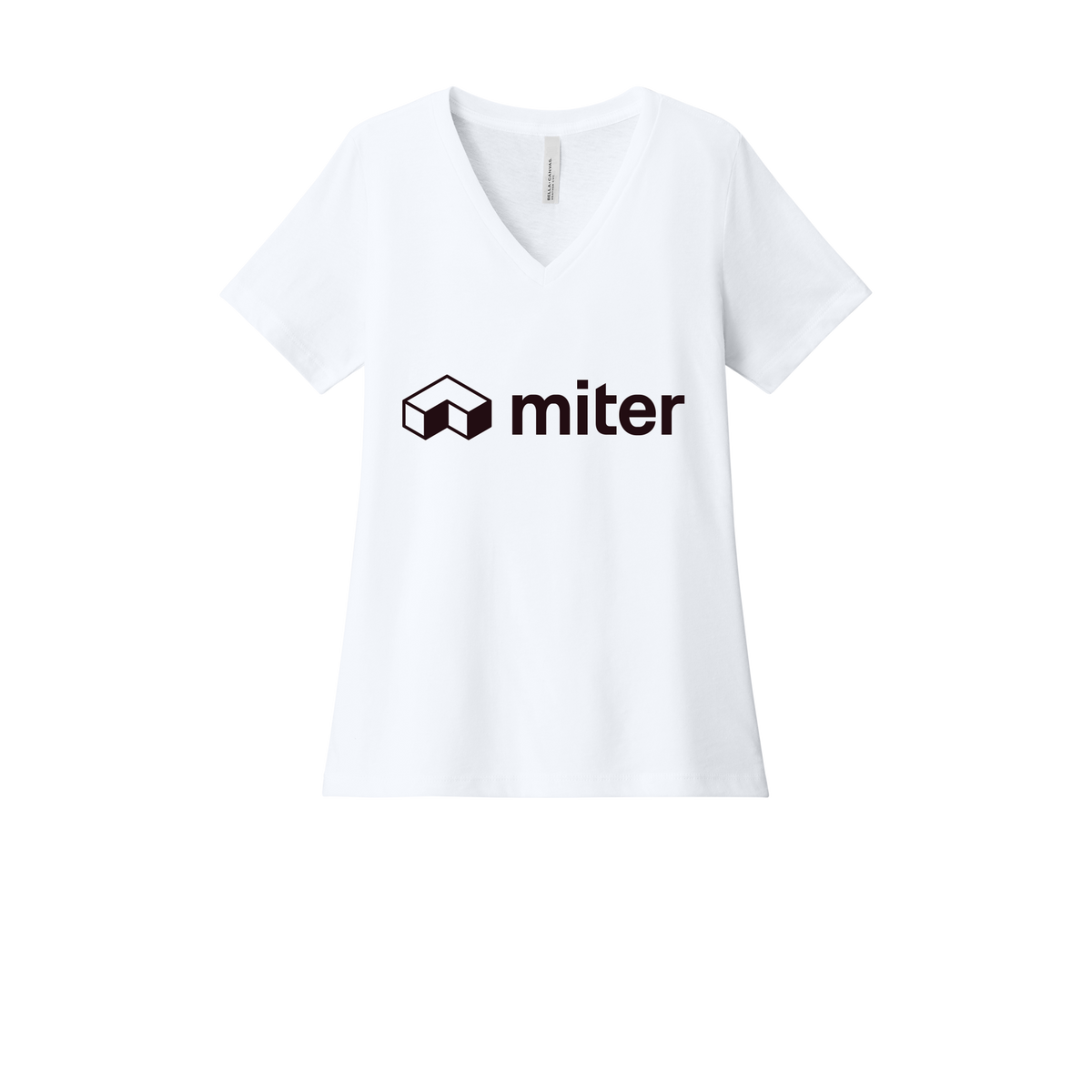 miter-womens-relaxed-v-neck-tee-dtf-front-6405CVC-solidwhiteblend-flat-front