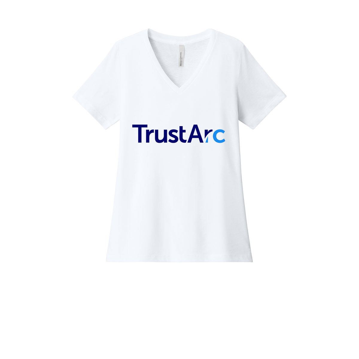 trustarc-womens-relaxed-v-neck-tee-dtf-front-6405CVC-solidwhiteblend-flat-front